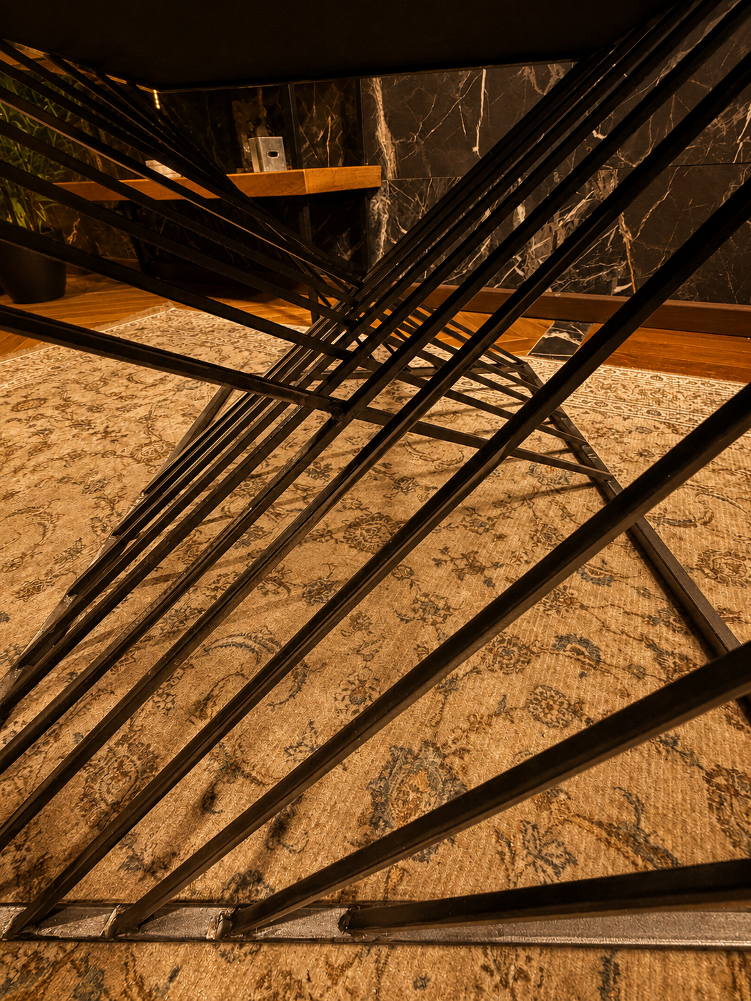 Abstract Figure Metal Coffee Table