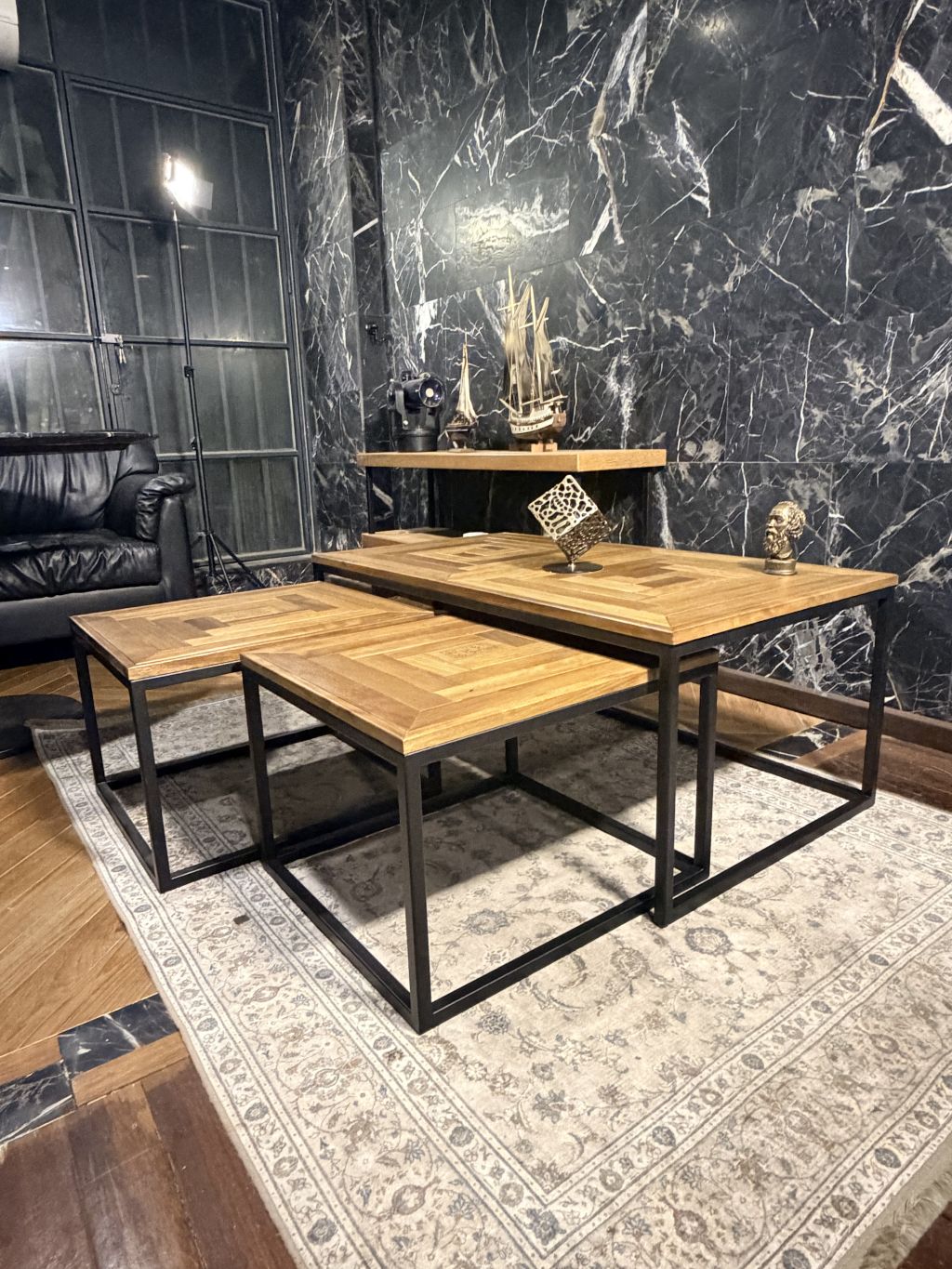 STOLİK Ahşap Orta Sehpa Seti