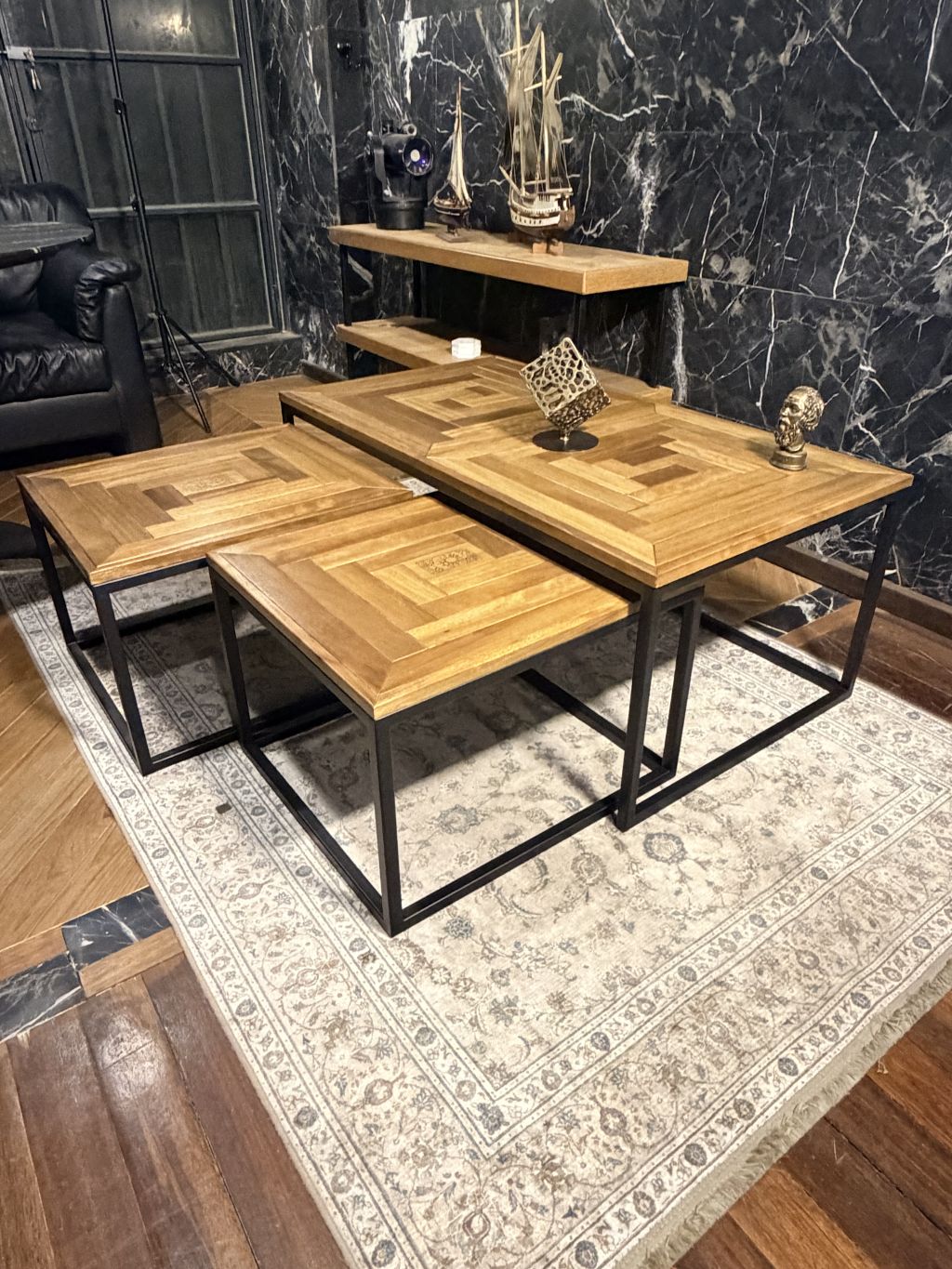 STOLİK Ahşap Orta Sehpa Seti