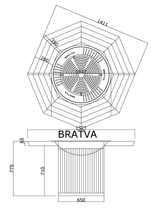Bratva Design Grand Grill 8 Kişilik Ahşap Barbekü ve Mangal Masası