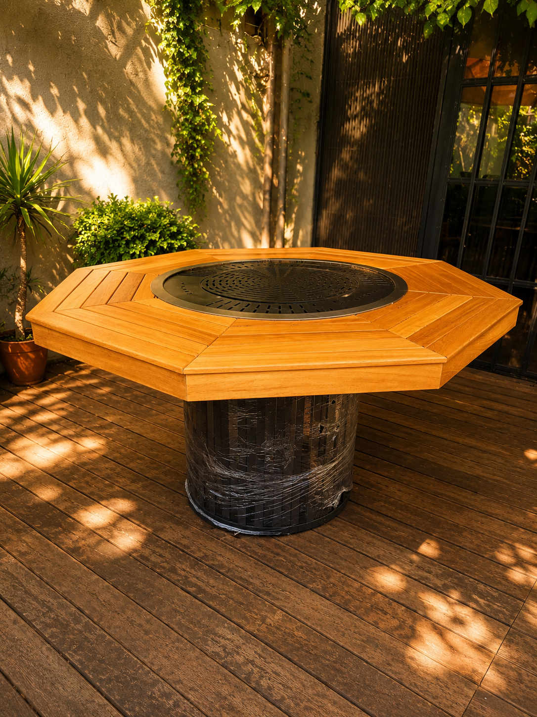 Bratva Design Grand Grill 8 Kişilik Ahşap Barbekü ve Mangal Masası
